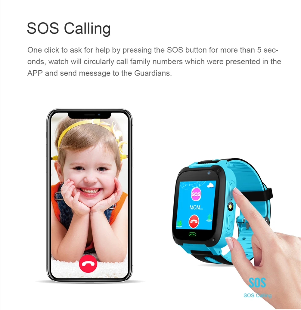 2021 smart watch kids gps s4 smart watch phone lbs sim card child sos call locator camera screen for android ios phones free global shipping
