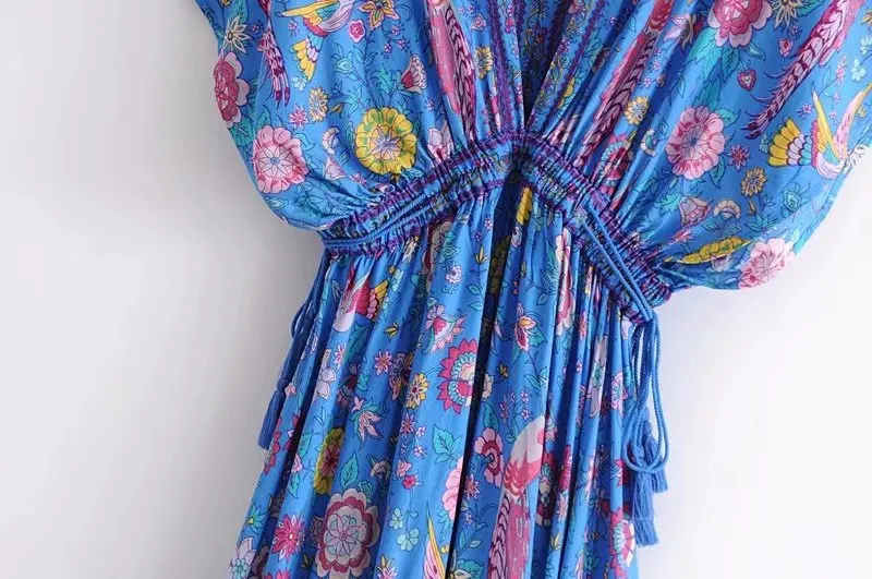 Женское пляжное платье с v образным вырезом Boho Queens длинное богемное и