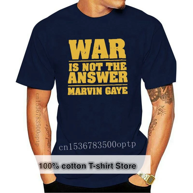 

New Adult Marvin Gaye War Is Not the Answer Shirt 2021 S XL