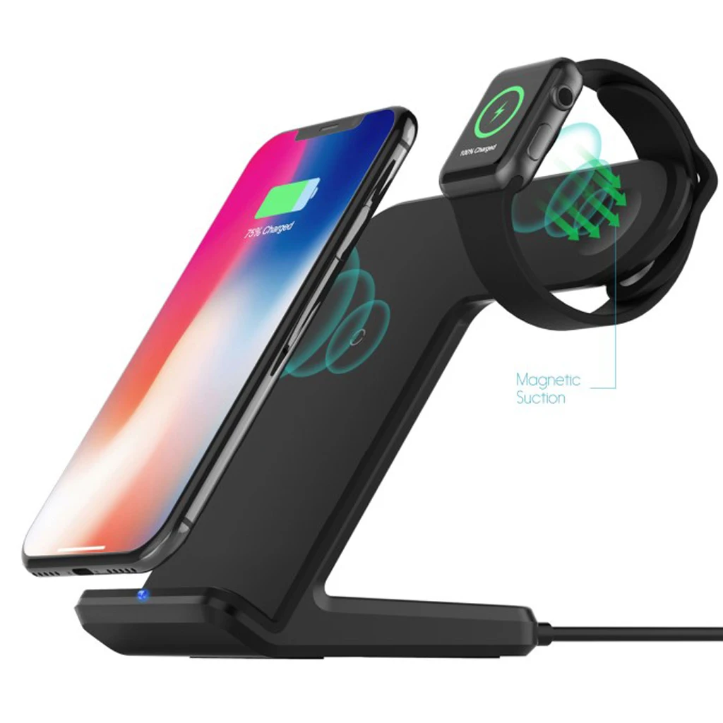 Беспроводное зарядное устройство для iPhone XS Max XR X 8 Plus Samsung Galaxy S9 + Note 5 S8 Plus|Зарядные