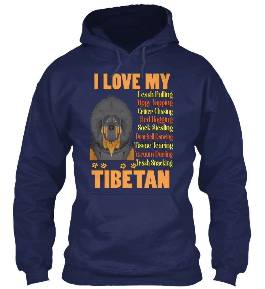 Мужская толстовка с длинным рукавом Love With My Tibetan Mastiff (8) женская уличная