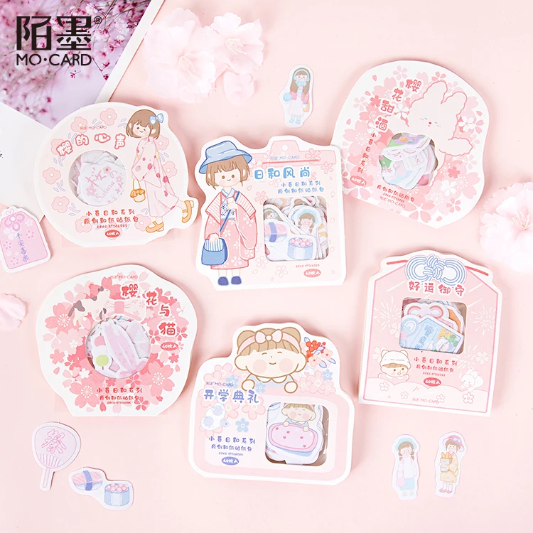 

40pcs/pack Kawaii Japanese Label Stickers Set Decorative Stationery Stickers Scrapbooking Diy Diary Album Stick Lable