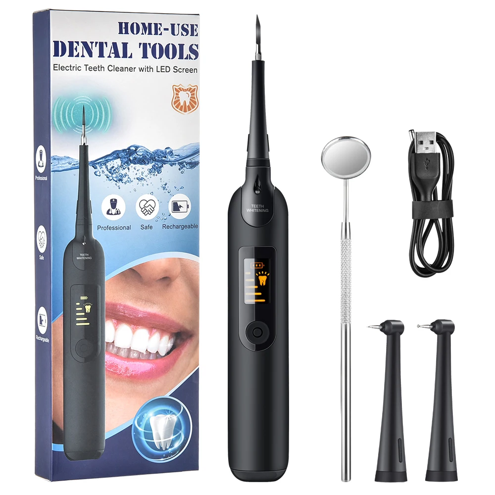 

Electric Ultrasonic Dental Whitener Scaler Teeth Whitening Kit Teeth Calculus Tartar Remover Tools Cleaner Tooth