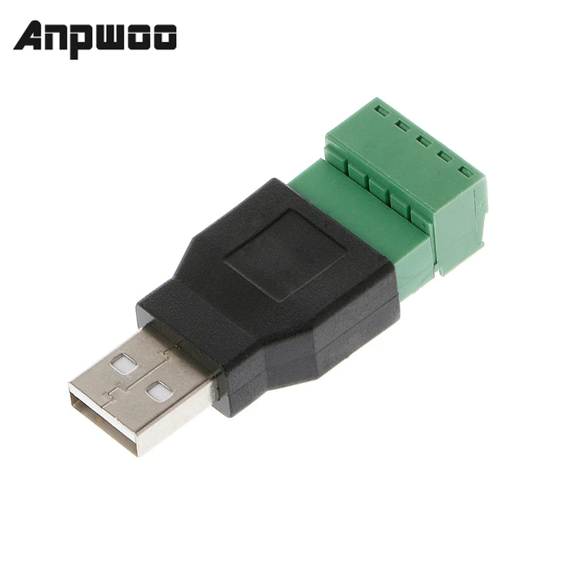 ANPWOO 1 шт. USB гнездо для винтового разъема штекер с защитным разъемом USB2.0 гнездовой