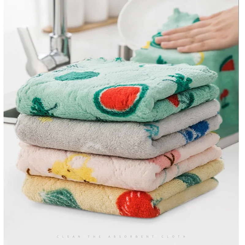 

Kitchen Anti-Greasy Cleaning Cloth Super Absorbent Kitchen Wipes Rags Household Dish Cloths Kitchen Cleaning Towels