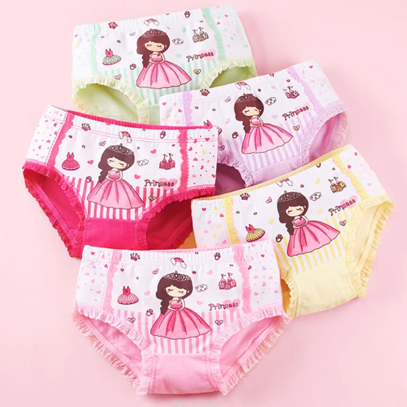 

5Pcs/lot Girls Panties Kids Cotton Underwear Children's Briefs Cartoon Short