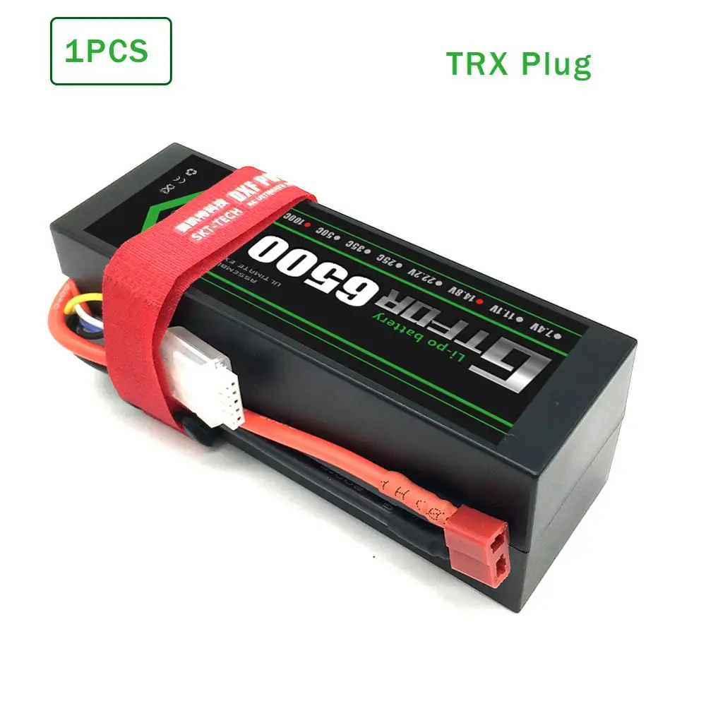 1PCS4S6500hardTRX GTFDR Батарея Lipo 2S 4S 7,4 V 14,8 V 5200 7000mah 6500 45C 60C 100C MAX 200C Жесткий Чехол для 1:8 1:10 RC багги Truggy автомобиля - Цвет: 1PCS4S6500hardTRX