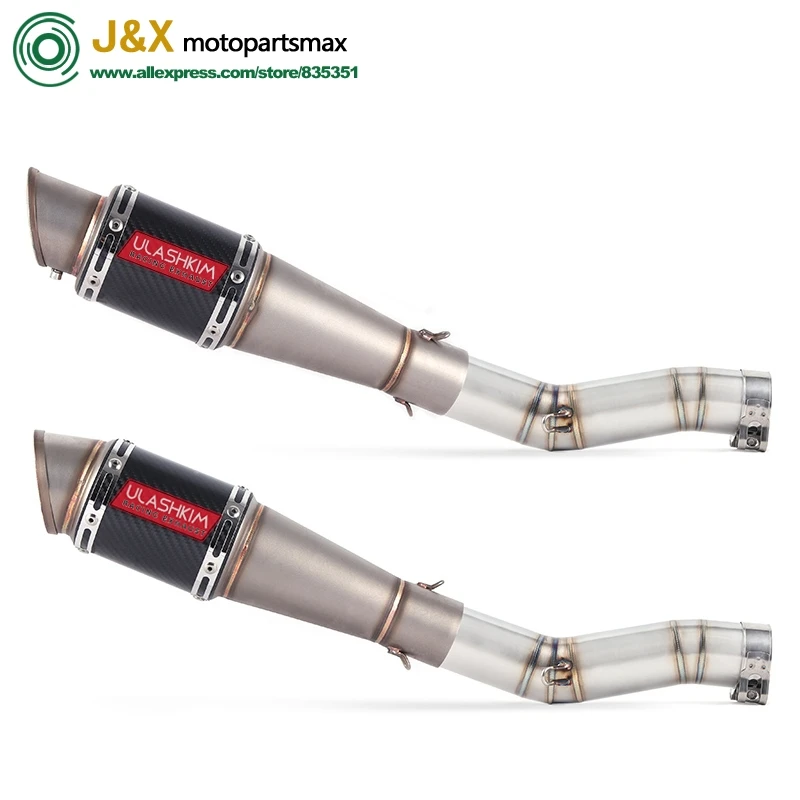 

Motorcycle Exhaust Muffler Full System Middle Link Connector Mid Pipe Slip On For suzuki GSX R600 R750 GSXR600 GSXR750 K7 2007