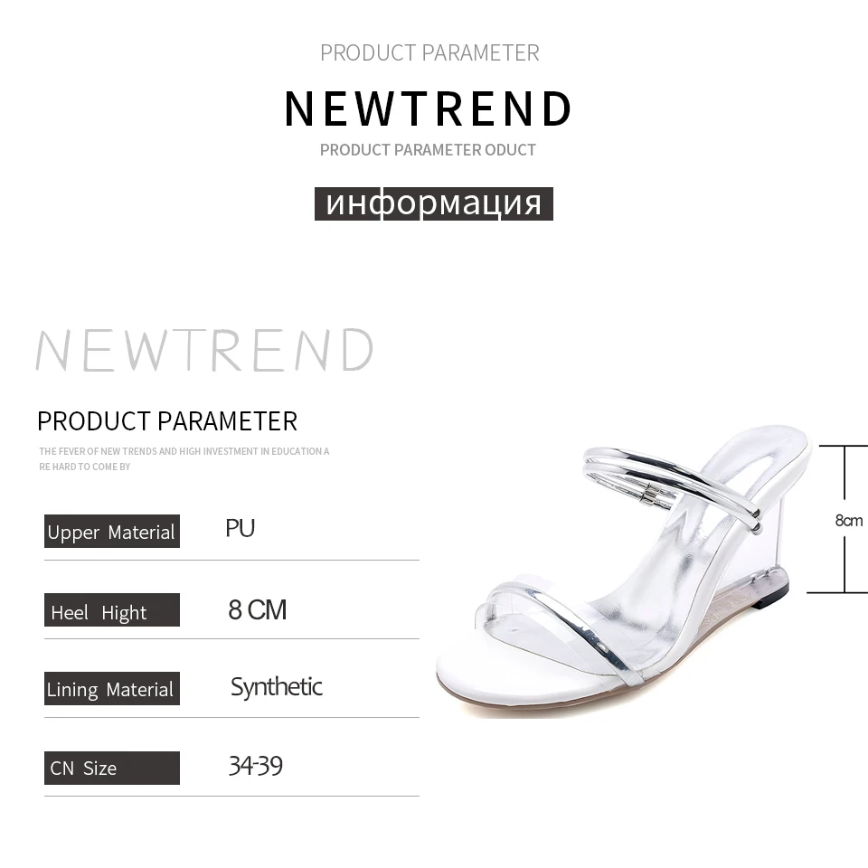 

ENMAYER Outside Women Shoes Solid 2020 Fashion Summer Round Toe Sexy Narrow Band Wedges High Heels Women Slippers Size 34-39