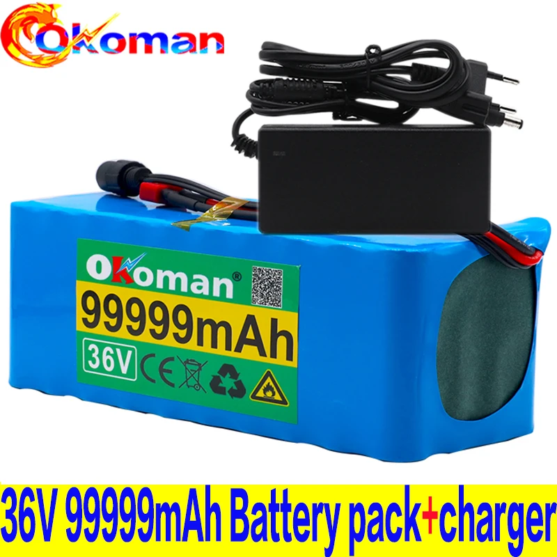 36V батарея 10S4P 99Ah батарейный блок 1000W 36v электрический велосипед батареи 99999 мА/ч