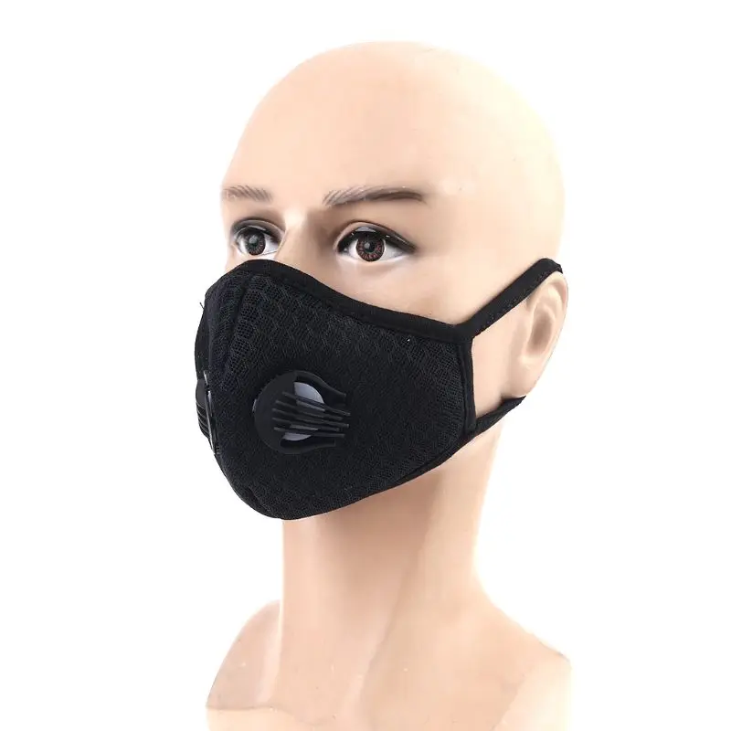 

Многоразовая маска для лица с фильтром из активированного угля, маска для рта, двойной респиратор для очистки воздуха, пылезащитный дыхател...