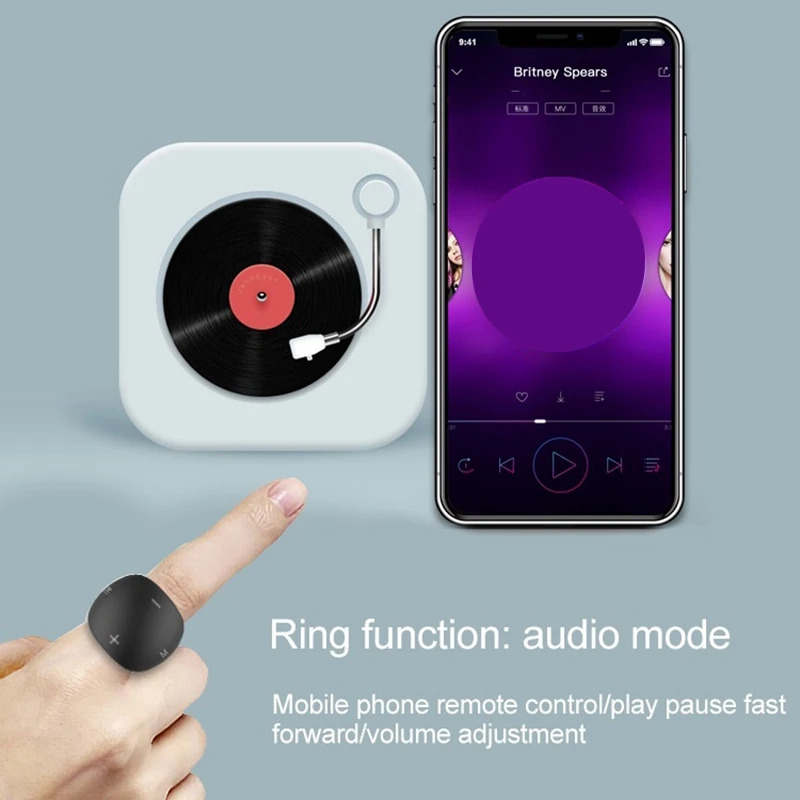 bluetooth 5 0 smart remote control wireless controller wearable finger ring for ios android phone tv box car mp3 free global shipping
