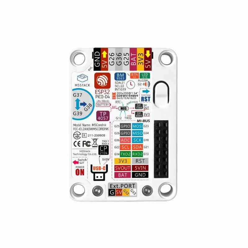 Официальный комплект разработки чернил M5Stack ESP32 Core (дисплей 1 54 дюйма elnk) |