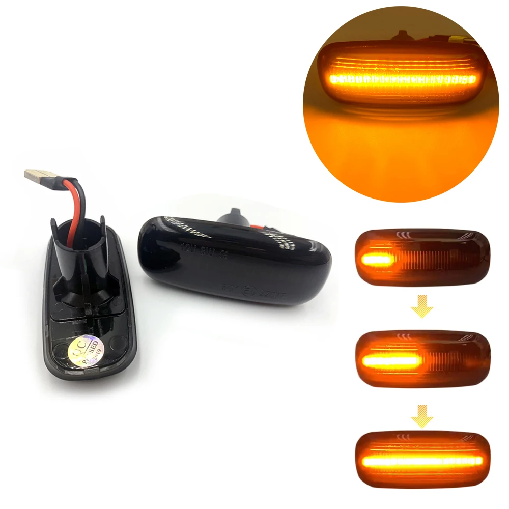 

2pcs Dynamic LED Side Marker Signal Light Turn Light Amber Led Blinker for Audi A4 S4 RS4 B6 B7 A3 8P A6 C5 TT A8 C5