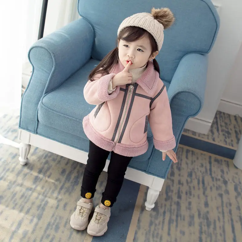 Зимнее пальто для девочек новая верхняя одежда детей модные толстые бархатные
