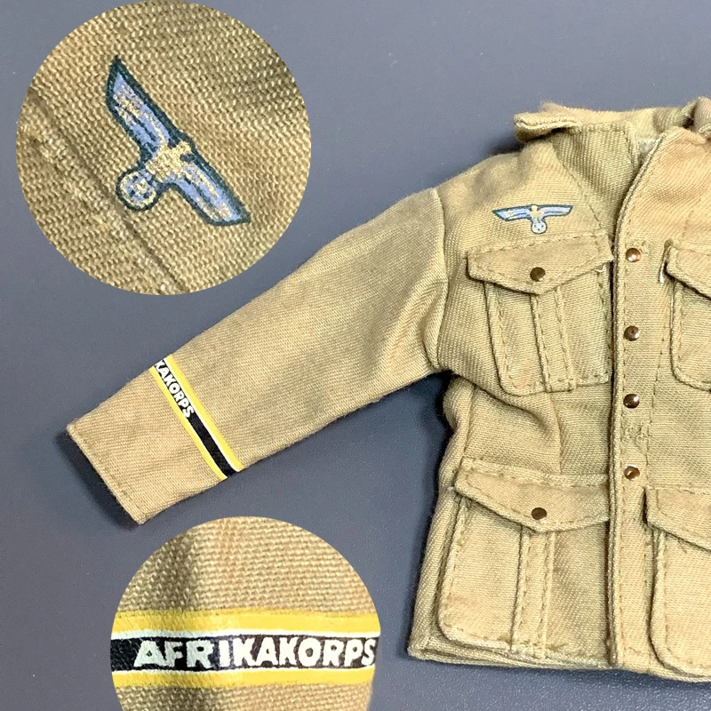 Униформа масштаба 1/6 пустыня Второй мировой войны немецкий Дак Afrika корпус куртка