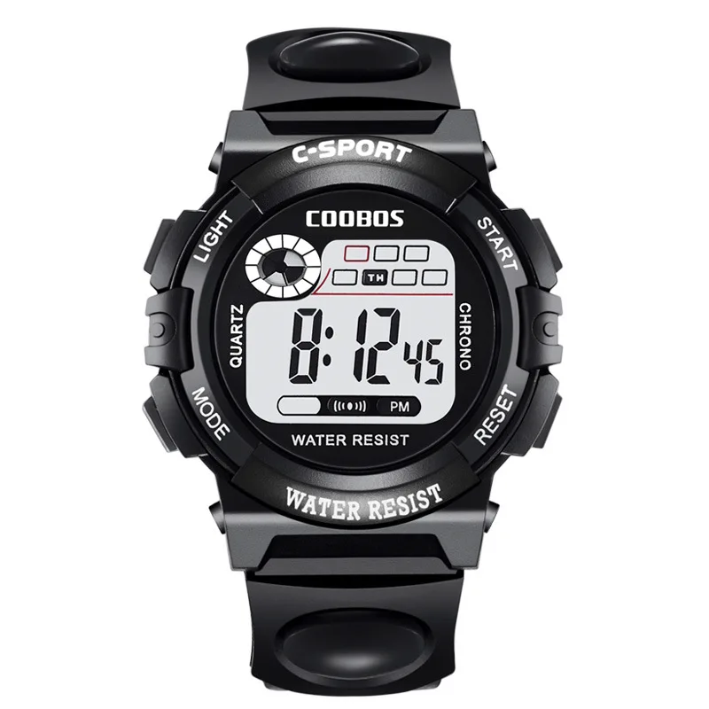 Часы дети спортивные светодиодный цифровой Водонепроницаемый часы супер