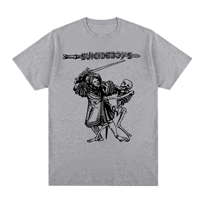 Футболка мужская с черепом мечом хип-хоп рэп | Мужская одежда