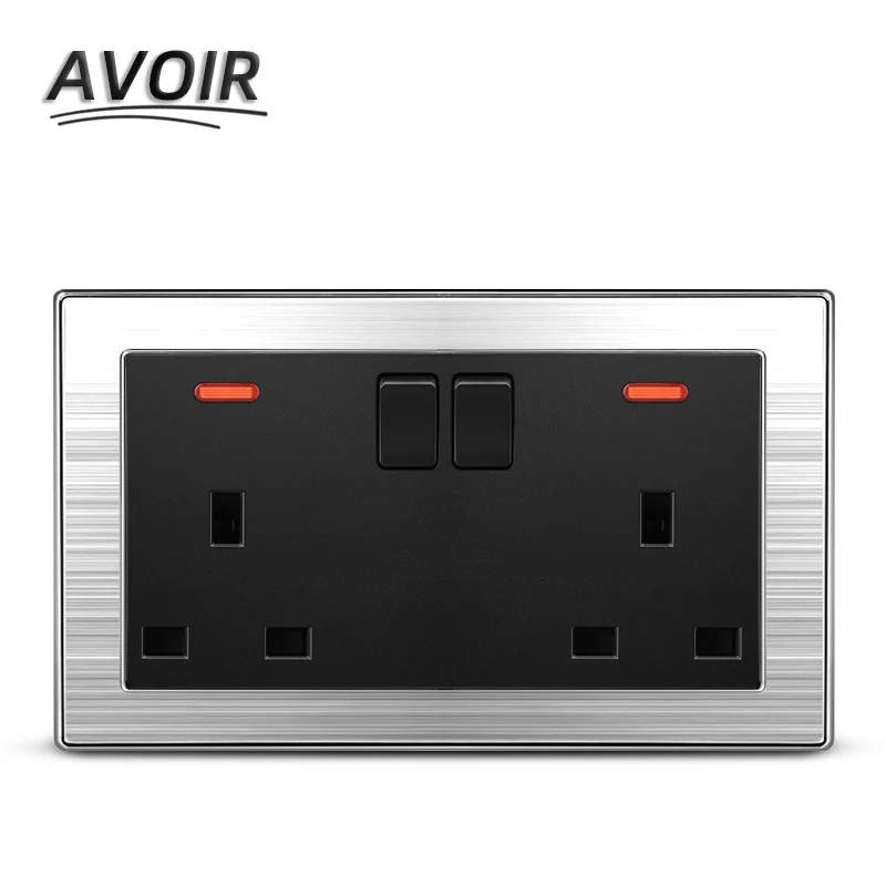 Avoir штепсельная розетка стандарта Великобритании двойная 13A Мощность розетки