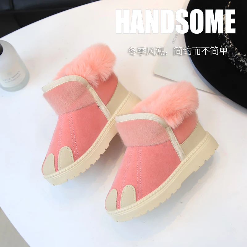 Фетровые ботинки коллекция 2019 года корейские зимние для девочек мальчиков