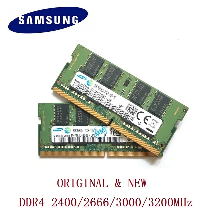 

Original New Samsung Laptop DDR4 ram 4GB 8GB 16GB 32GB PC4 2400MHz 3200MHz DIMM Notebook Memory