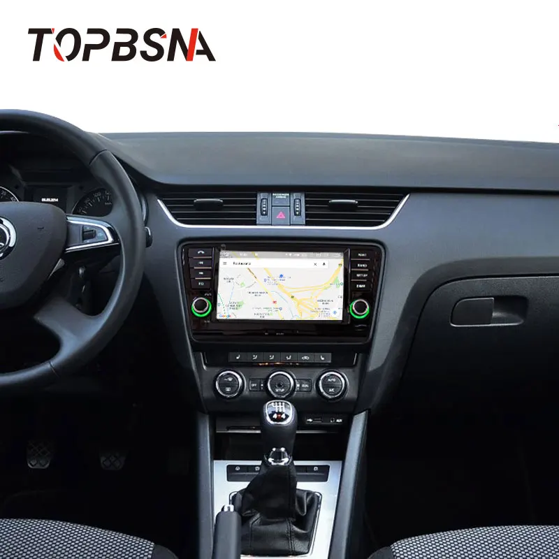 Автомобильный DVD-плеер TOPBSNA Android 10 для VW Skoda Octavia III 2014-2017 Wi-Fi мультимедиа GPS