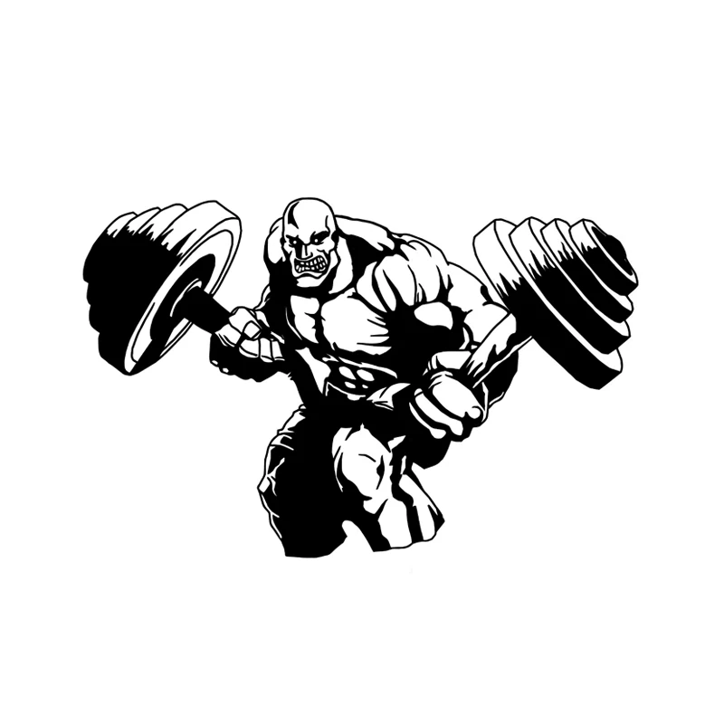 

Creative Bodybuilding Muscle Sports Decorative Car Stickers PVC Silhouette Decorative Accessories ZWW-2837, 15.2cm * 9.9cm