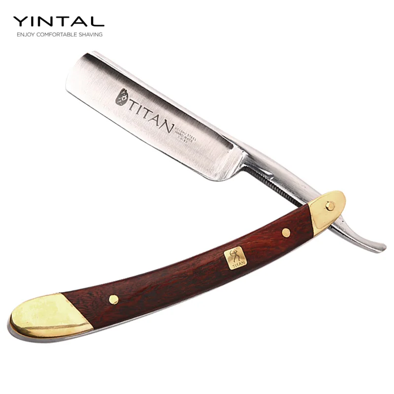 VG-10HZ, прямая бритва, Мужская бритва с деревянной ручкой, Парикмахерская, медная, ручная бритва, Классический скребок