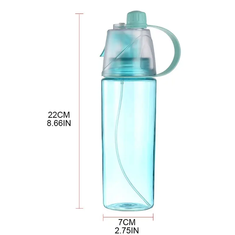 

400ml Capacity Sports Portable Water Bottle Leakproof Clear Plastic Anti-leak