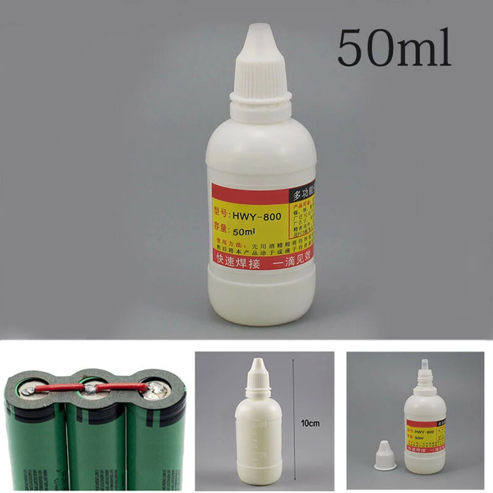 

20ml 50ml Powerful Rosin Soldering Agent No-clean Flux Stainless Steel White Plate Iron 18650 Battery Welding Water Liquid Flux