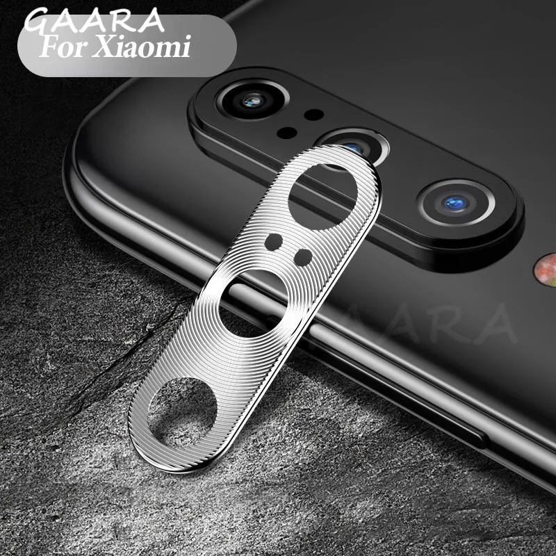 Silver Задняя крышка объектива камеры из закаленного стекла+ металлическое защитное кольцо для Xiaomi mi CC9 CC9E A3 mi x 3 8 9 SE 6X защита экрана из металлического сплава - Цвет: Silver