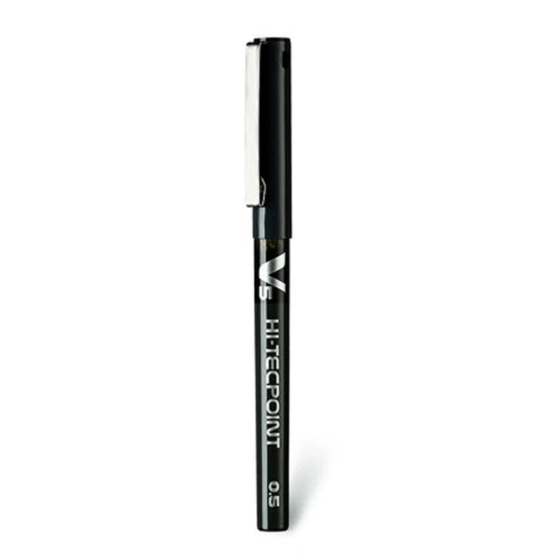 12 шт./лот, гелевые ручки Pilot BX-V5, 0,5 мм/0,7 мм, высокое качество, многоцветные чернильные ручки, школьные и офисные канцелярские принадлежности - Цвет: Черный