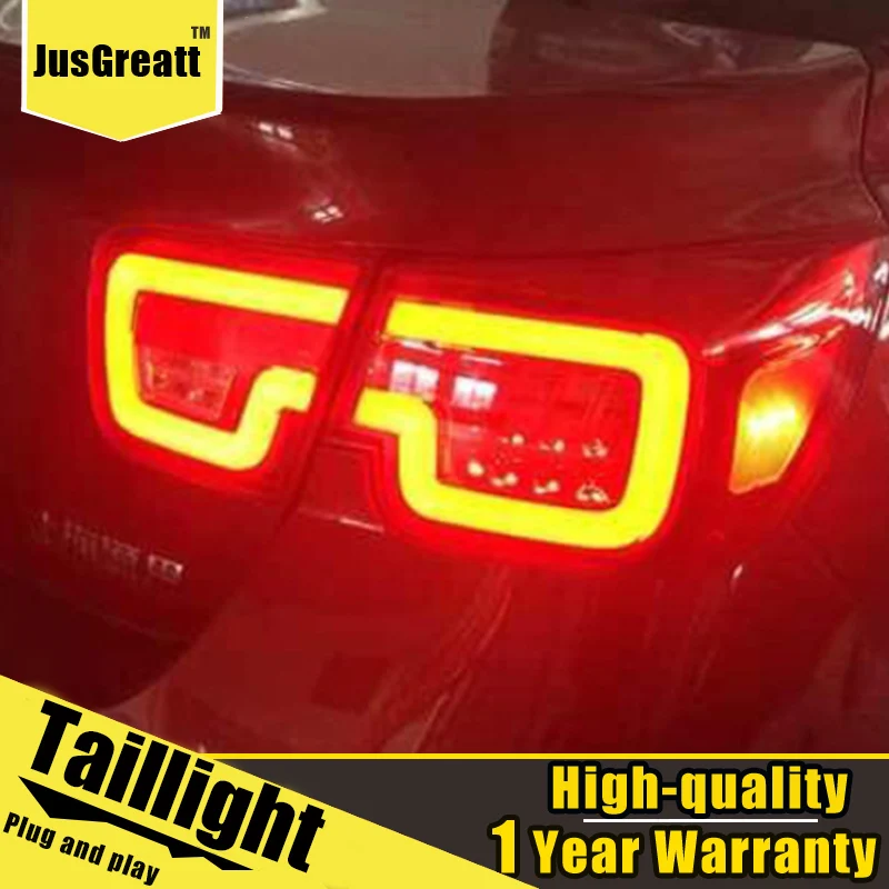 

2pcs Car Styling for Chevrolet Malibu 2011-2014 tail lights assembly All LED Rear Lamp+ dynamic turn signal +reverse light