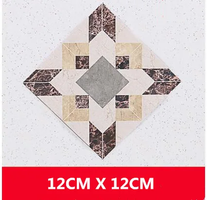 12CM X 12CM 20 шт., европейская самоклеящаяся напольная мозаичная плитка, стикер s, водонепроницаемая Керамическая Настенная Наклейка, обои для домашнего декора, строительный инструмент - Цвет: 12CM X 12CM