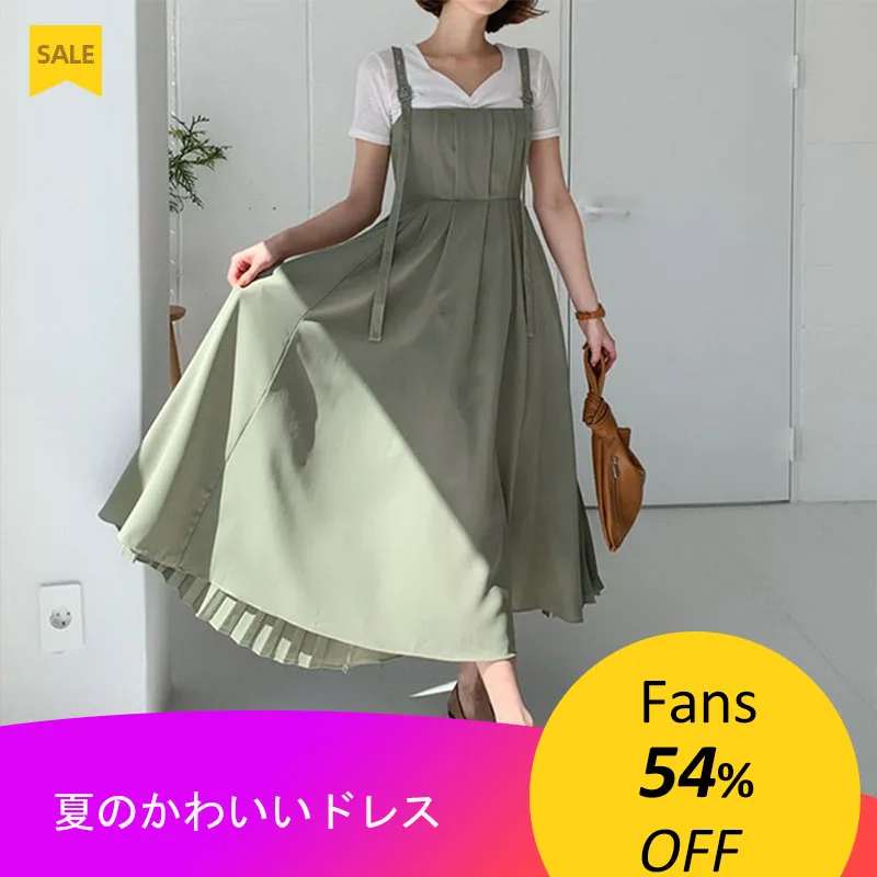 Женское платье без рукавов Sisjuly офисное в японском стиле плиссированное