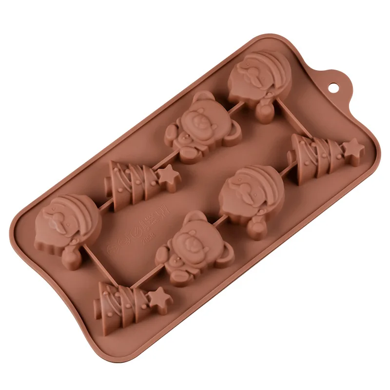 

Рождественская серия силиконовая форма для выпечки в форме цветка для шоколада мусс Желейный пудинг мороженое десерт хлеб оборудование дл...