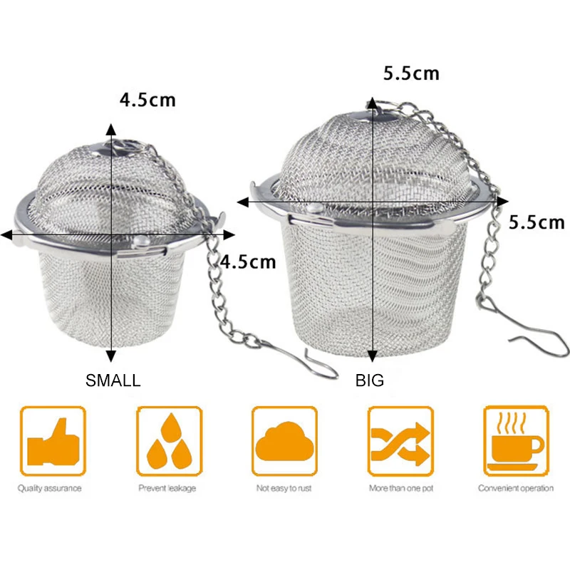 Ибо Нержавеющая сталь Чай ситечко для заварки блокировки мяч Специи сетки