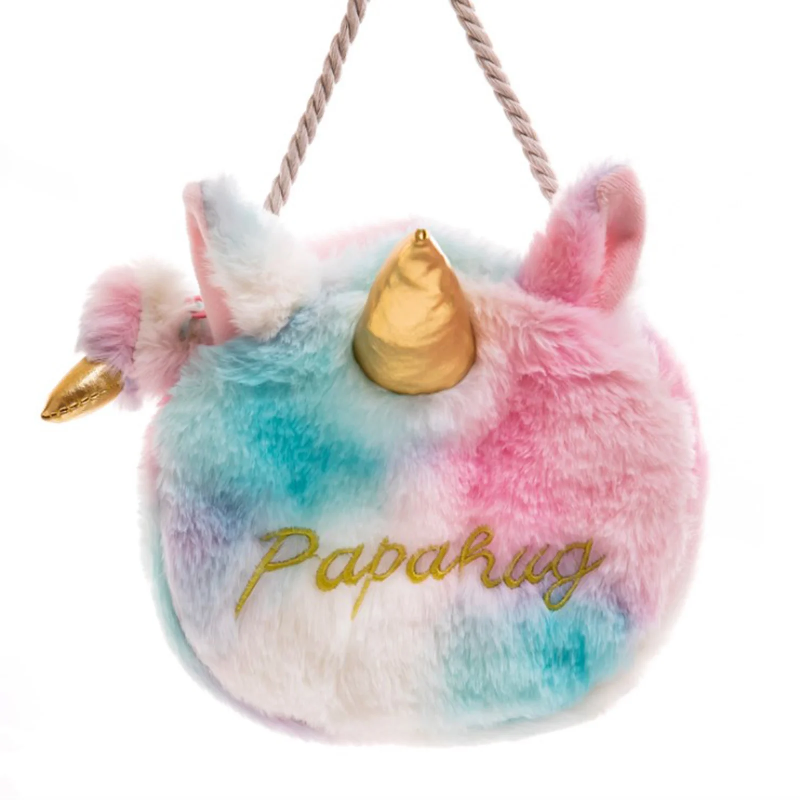 

Unicorns Cartoon Shoulder Bag New Fashion Kids Girls PlushAnimal Crossbody Bag Keys Coin Purse Mini Princess Bag Travel Handbag