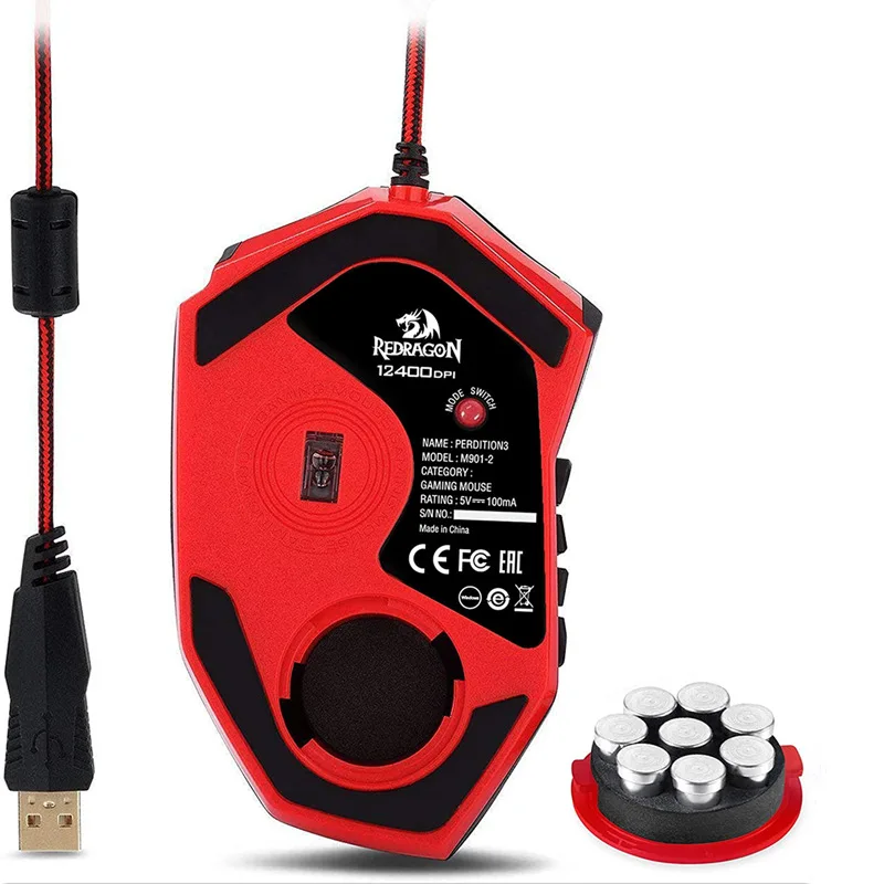 Игровая мышь Redragon проводная RGB 12400 DPI 18 программируемых кнопок | Компьютеры и офис