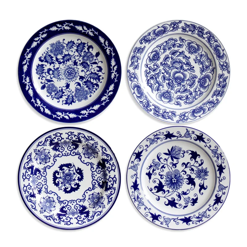 

Jingdezhen Ceramics European-style Foreign Trade Mediterranean Blue And White Porcelain Wall Decoration Plate Wall Living Room