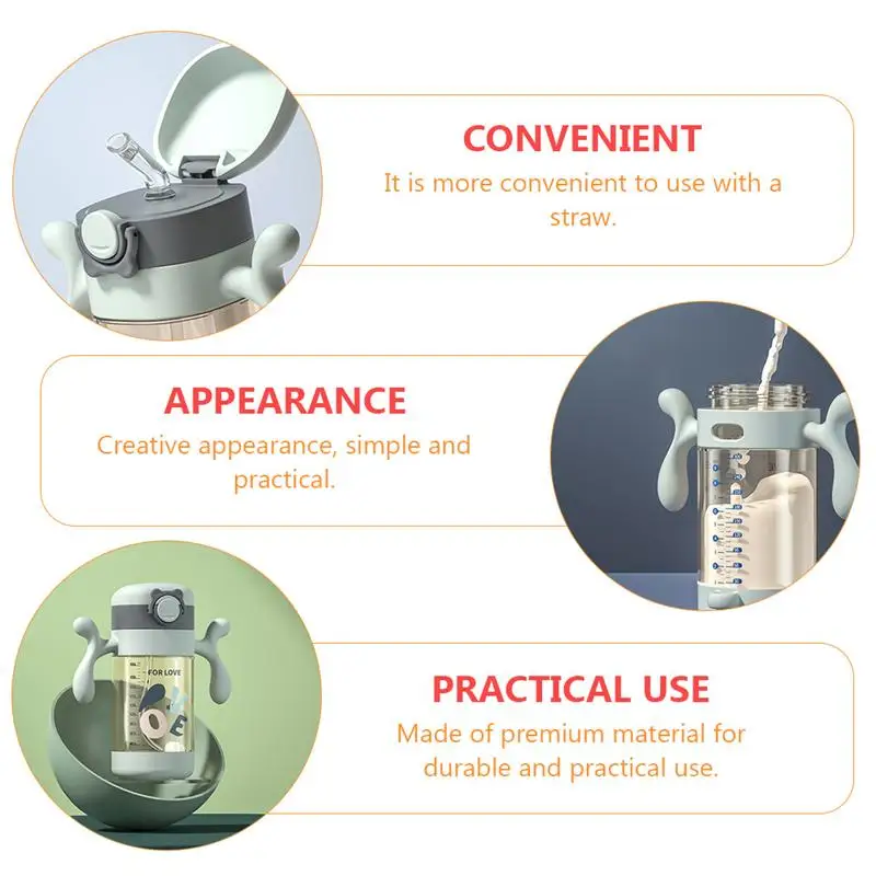 

1pc Children Water Cup Creative Adorable Baby Bottle Water Bottle (Green)