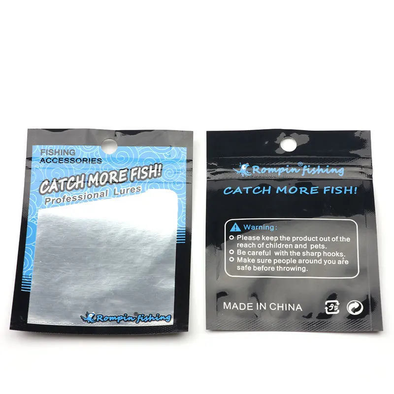Rompin 100 шт. сумка для рыболовной наживки Ziplock самозапечатывающийся на молнии пластиковые Розничные упаковочные полиэтиленовые пакеты сумка на молнии сумка для рыбалки