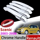 Аксессуары для экстерьера автомобиля, хромированная крышка ручки двери для Renault Scenic II 2 2003  2008 2005 2006 2007, защитная отделка, Набор наклеек