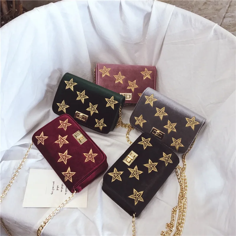 Fashion Women Handbags High Quality Velvet Bag Ladies Party Wedding Purse Chain Mobile Phone Shoulder Crossbody Bags | Багаж и сумки