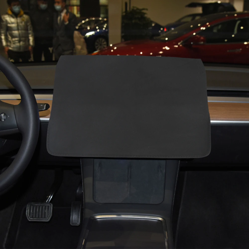 

Защита экрана черная без письма для Tesla Model 3 2017-2021 модель Y рукав без застежки солнцезащитный козырек Пылезащитная крышка
