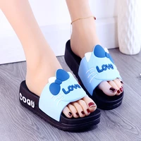 summer womens platform slippers fashion home non slip flip flop bathroom korean version flip flop wedges sandals for women