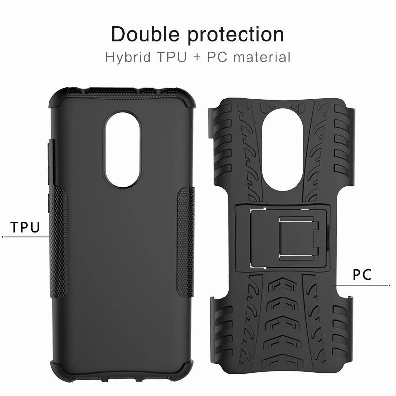 Case For Xiaomi Redmi 5 Plus Note 4X 5A Mi A1 A2 F1 Y1 6 8 Resistant PC + Silicon Xaomi S2 6A 6Pro Stand Back Cover |