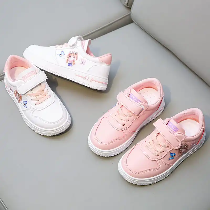 Leather Girls Shoes Fashion Children Casual Shoes Comfortable  Anti slip Kids Sneakers White Children's Flat Shoes Size 26-37 enlarge