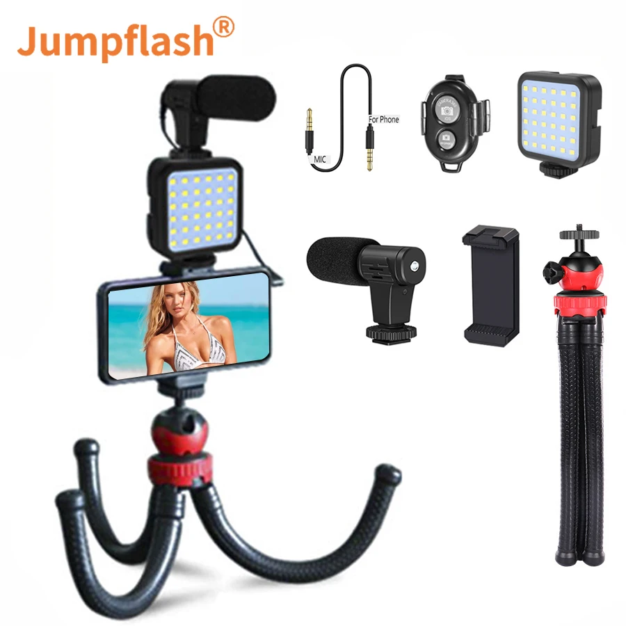 Штатив для селфи Jumpflash Vlog светодиодный светильник с дистанционным управлением