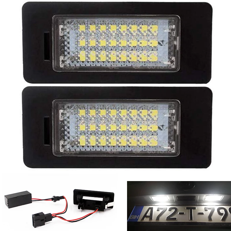 2 шт. 24SMD светодиодный номерной знак светильник подходит для VW Golf 6 7 Вариант ЭОС